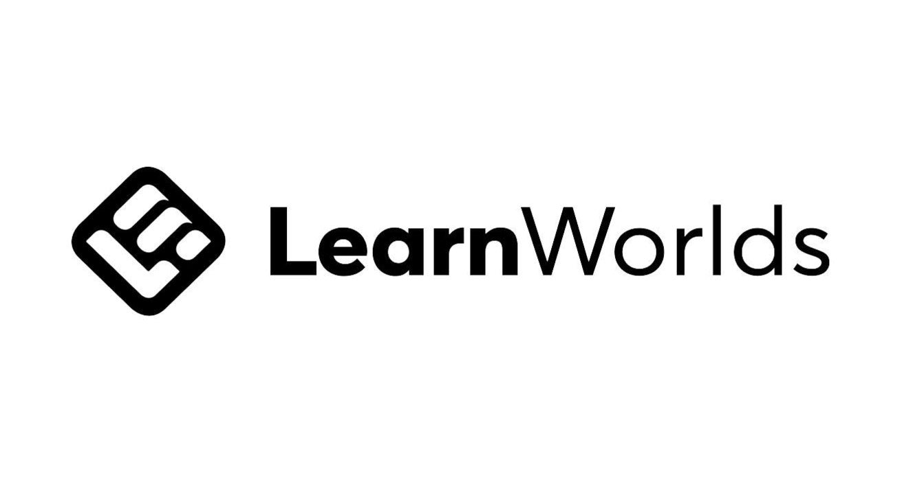 LearnWorlds logo on a white background