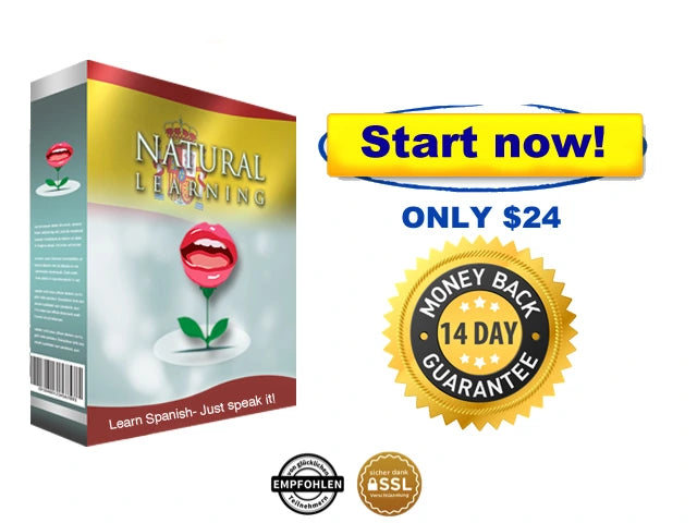 Product packaging for 'Natural Learning' with promotional text and logos on a white background