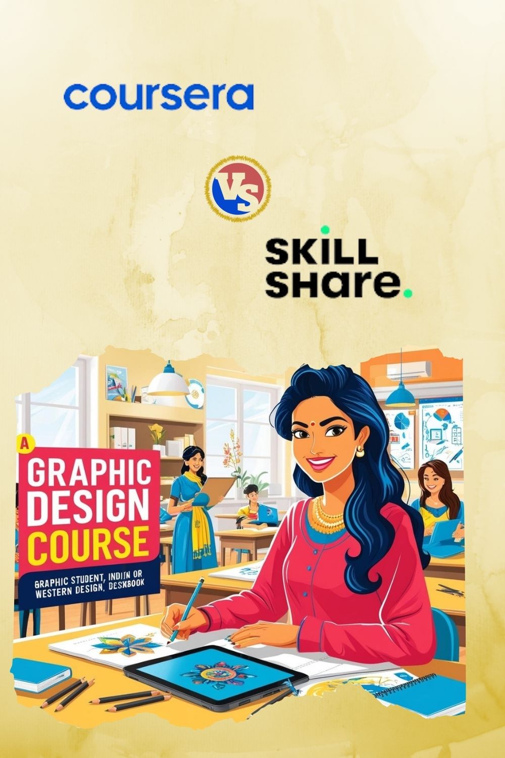 Coursera vs Skillshare for graphic design course