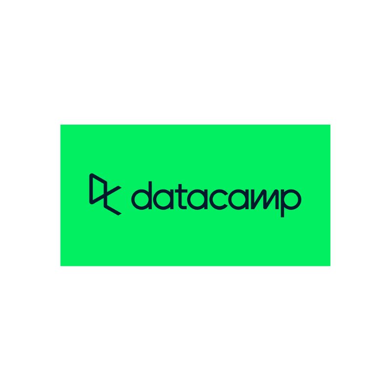 Datacamp logo on a green rectangular background