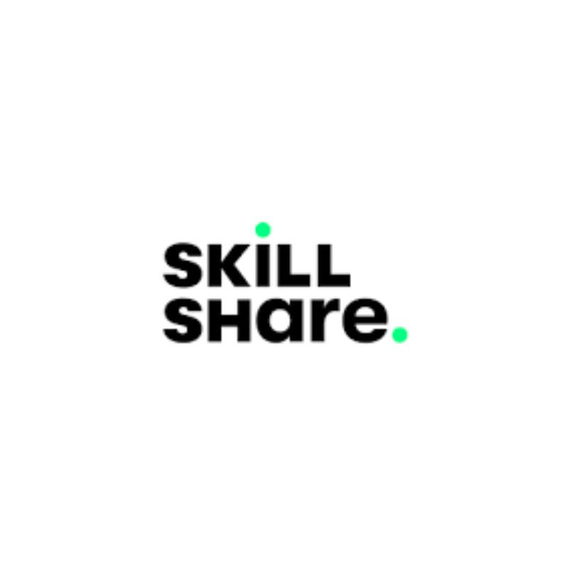 Skill Share logo on a white background