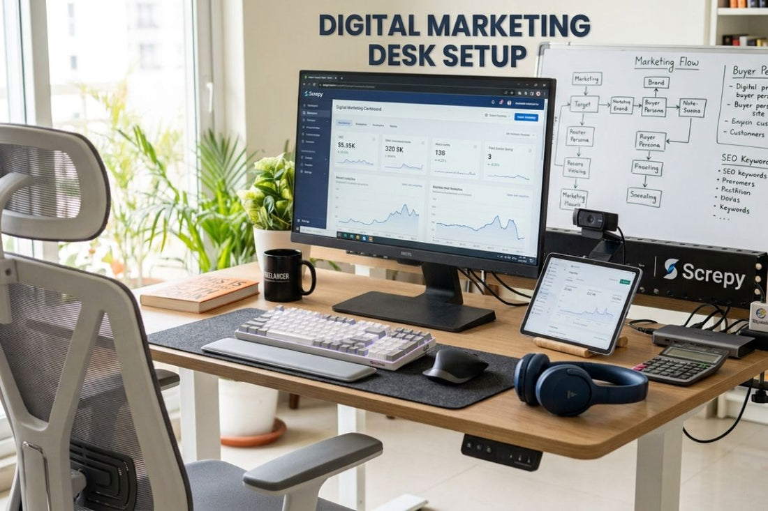 Digital Marketing Desk Setup