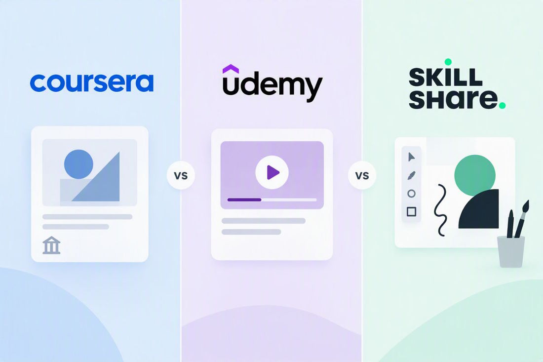 Coursera vs Udemy vs Skillshare for Graphic Design