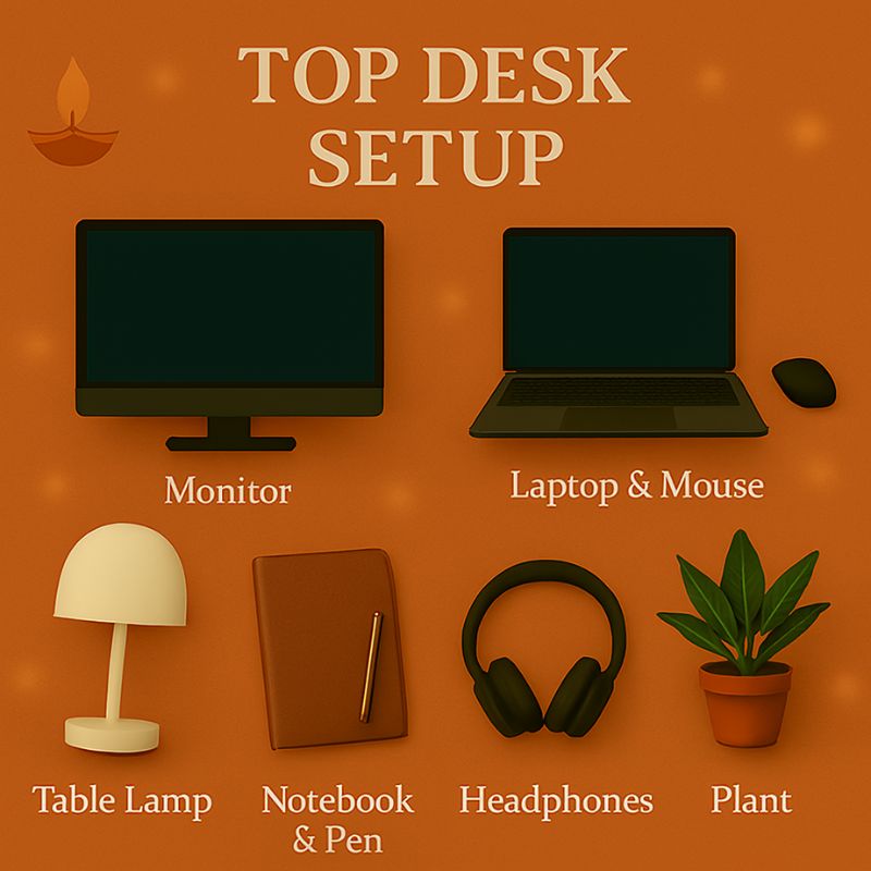 top desk setup