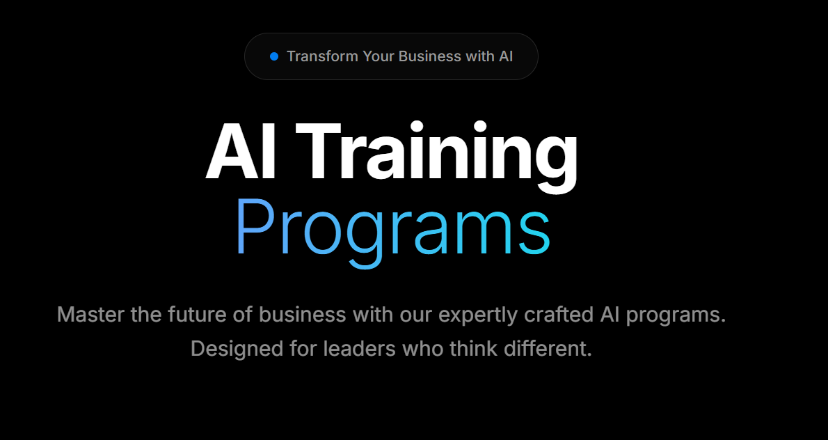 AI 360° Bespoke Training for Leaders