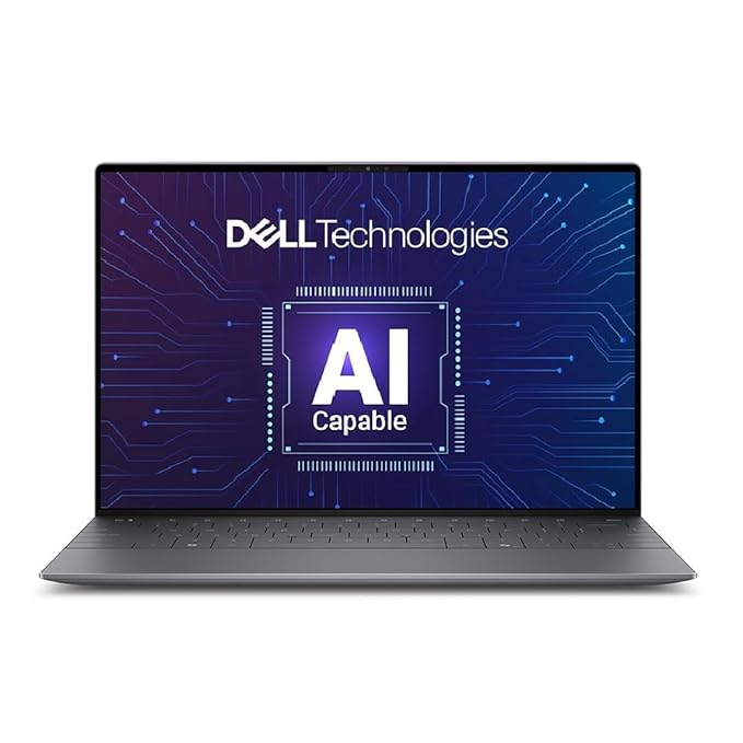 Laptop with Dell Technologies AI Capable display on a white background