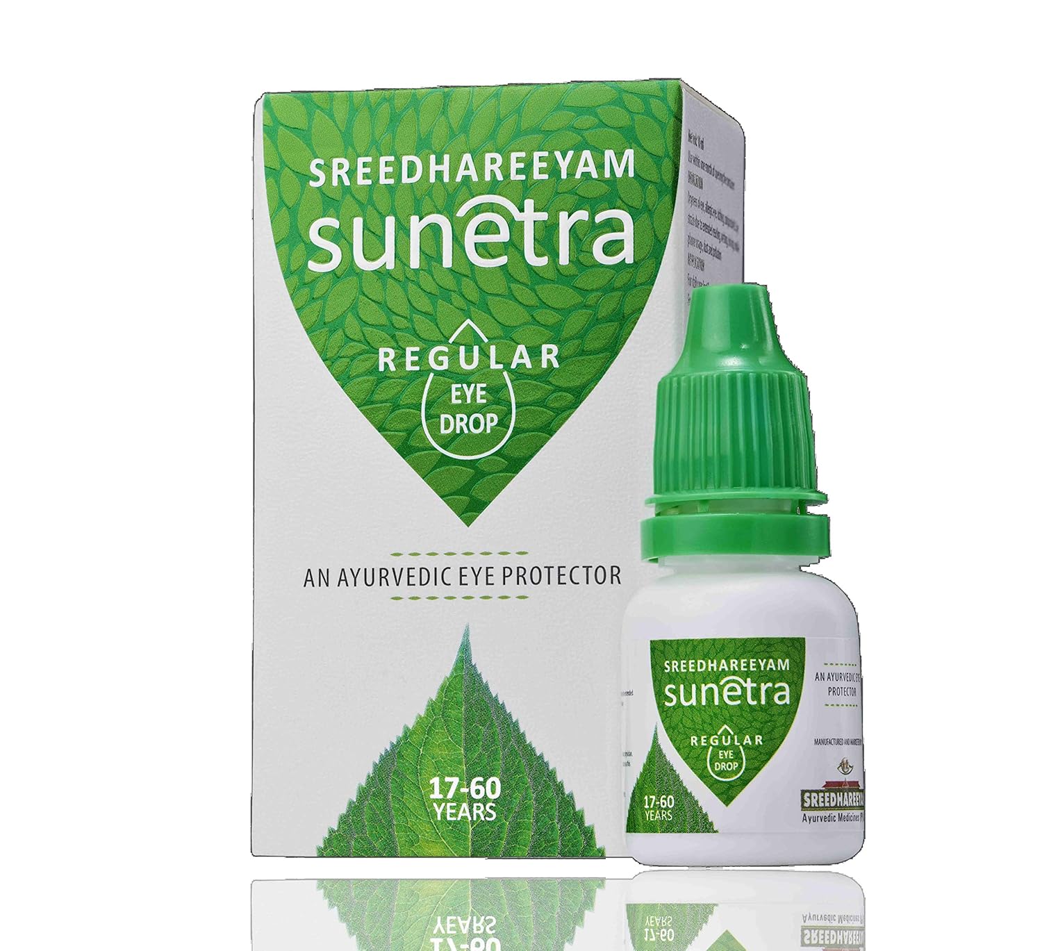 Sunetra eye drop bottle and packaging on a white background