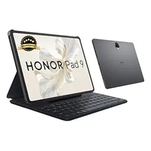 Honor Pad 9 tablet with keyboard cover on a white background