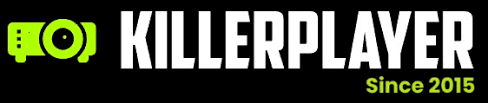 KillerPlayer logo with green and white text on a black background