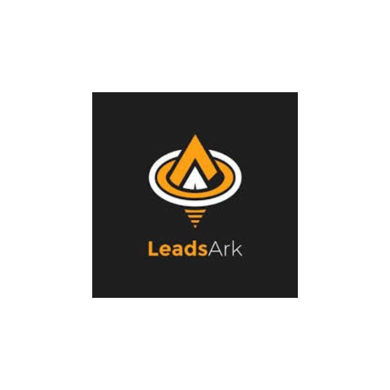 LeadsArk logo on a black background