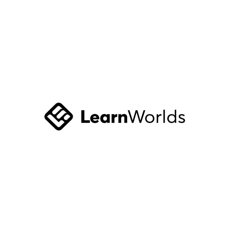 LearnWorlds logo on a white background